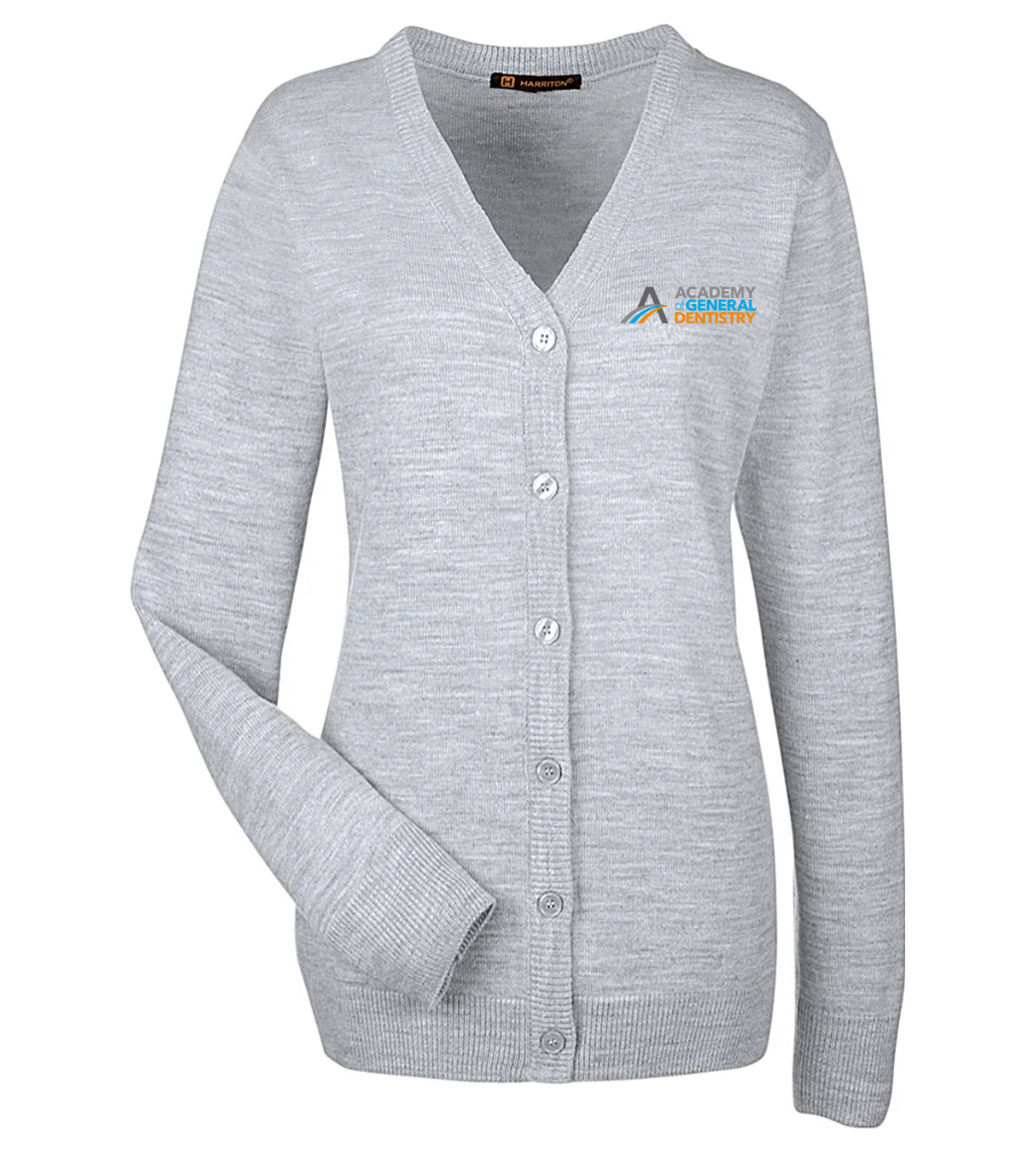 Harriton Ladies Pilbloc V-Neck Button Cardigan Sweater